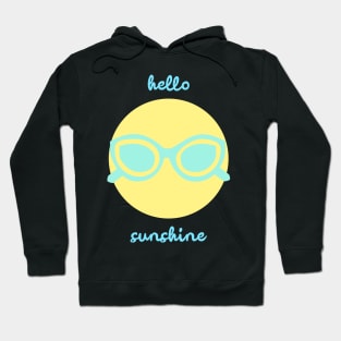 Hello Sunshine Sun With Blue Sunglasses Summer Vacation Outfit Hoodie